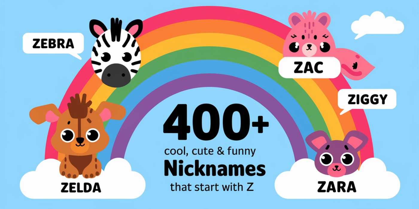 400+ Cool, Cute & Funny Nicknames That Start With Z