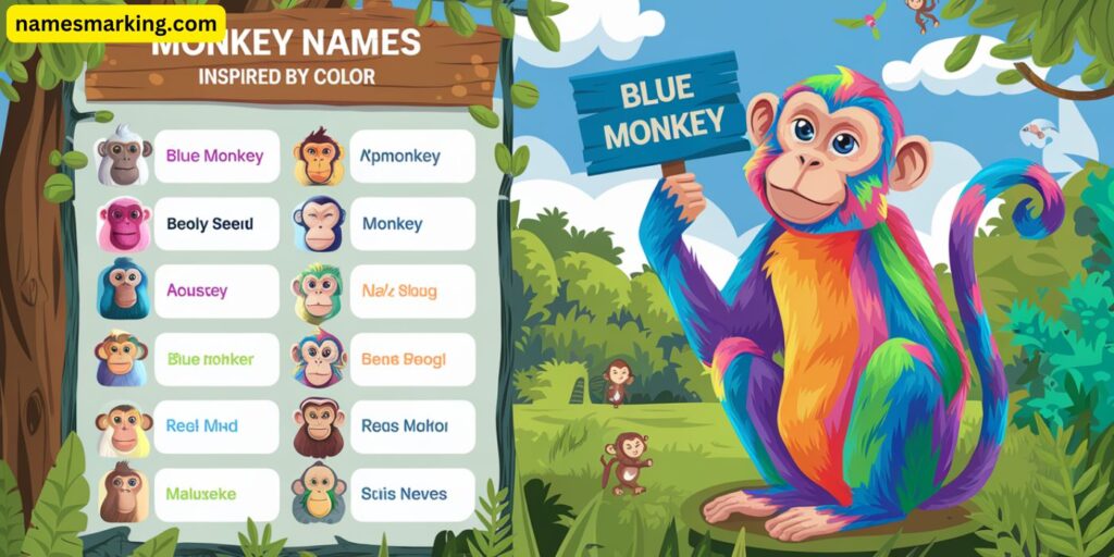 Monkey Names Inspired by Color