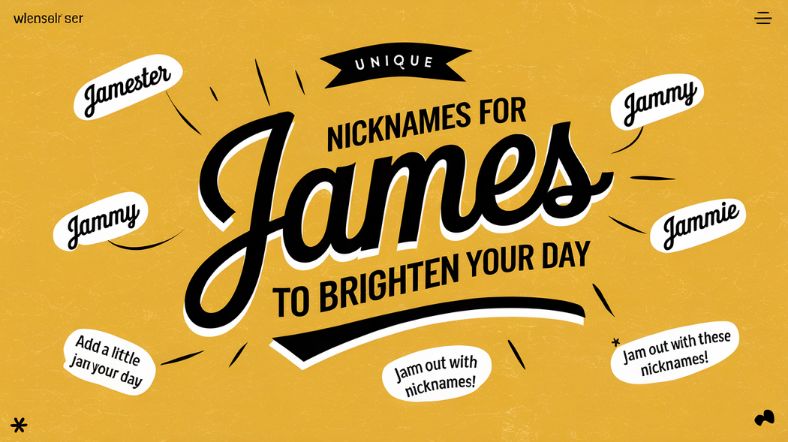 Unique Nicknames For James to Brighten Your Day