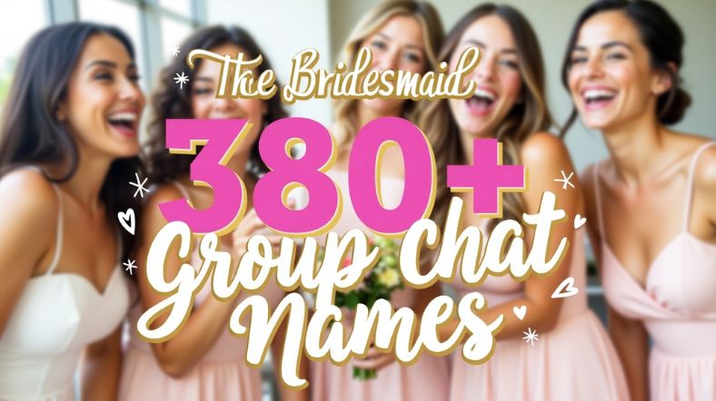 380+ The Best Bridesmaid Group Chat Names Cute, Funny, and Good Ideas for Any Bridal Party