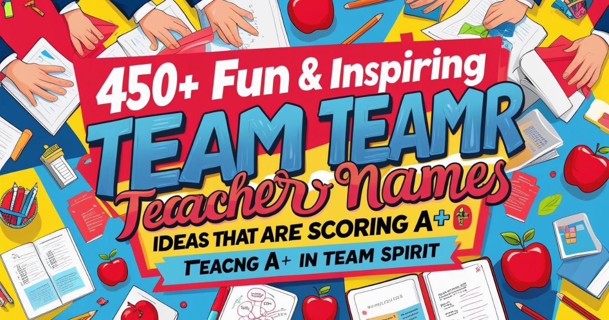 450+ Fun & Inspiring Teacher Team Names Ideas That Are Scoring A+ in Team Spirit