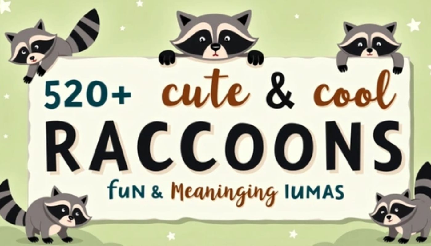 520+ Cute & Cool Raccoon Names [Fun & Meaningful Ideas]