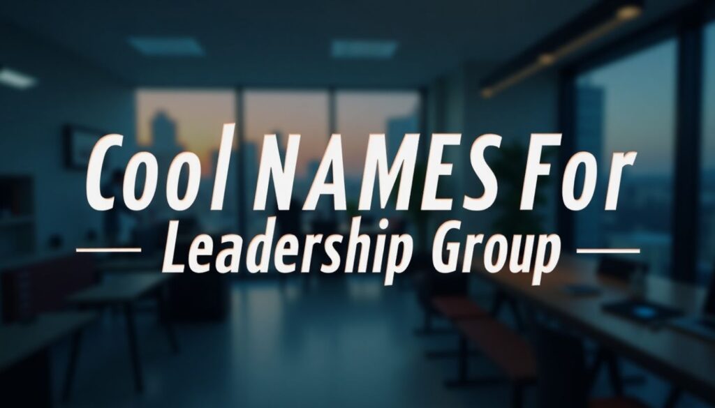 Cool Names for Leadership Group