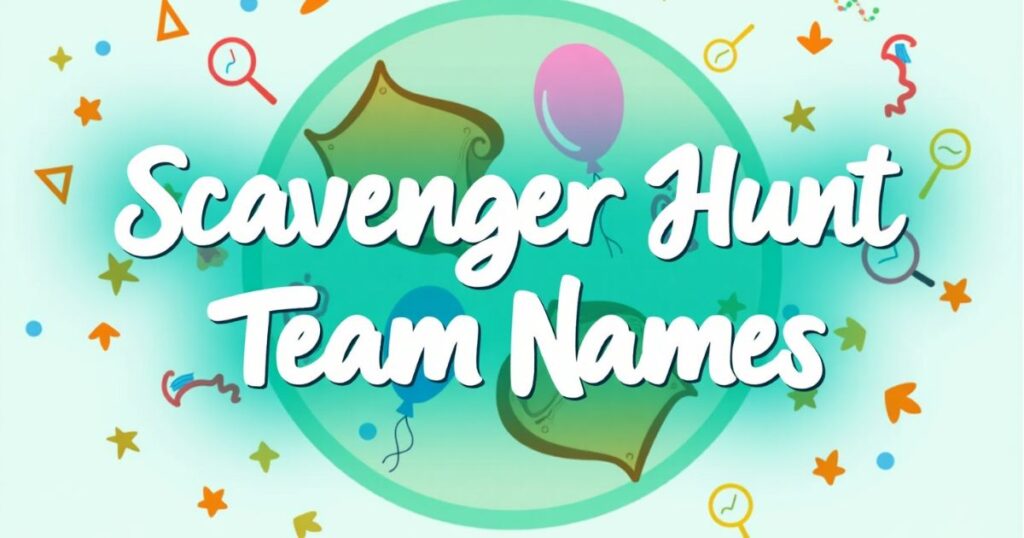 Scavenger Hunt Team Names Funny