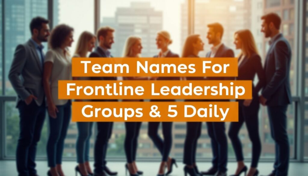 Team Names For Frontline Leadership Groups