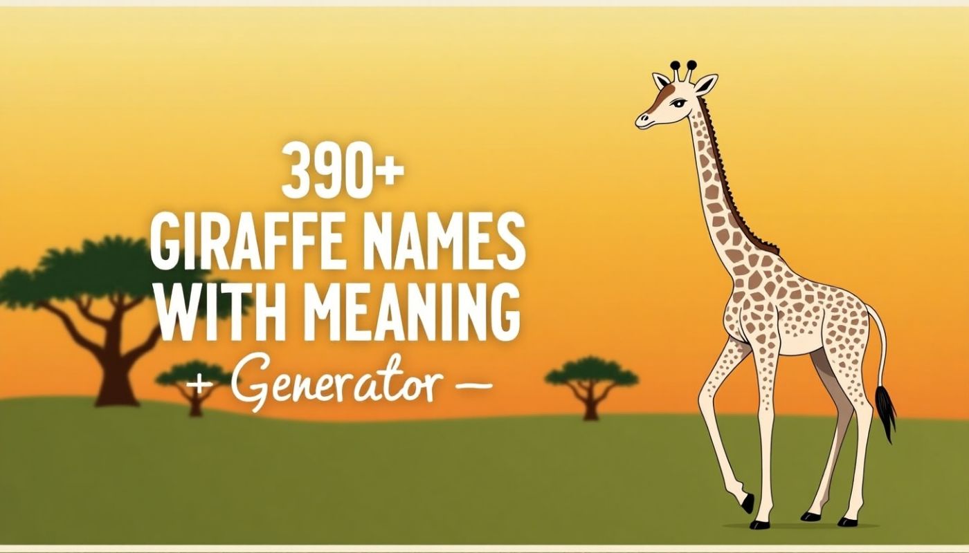 390+ Giraffe Names with Meaning (+Generator)